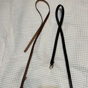 Black & Brown skinny dress/pant belts